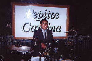 Charles playing a show at Pepitos.